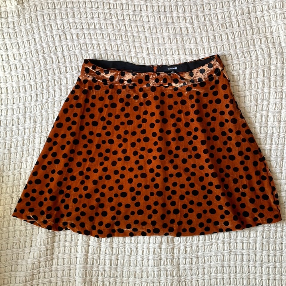 Madewell leopard velvet skirt